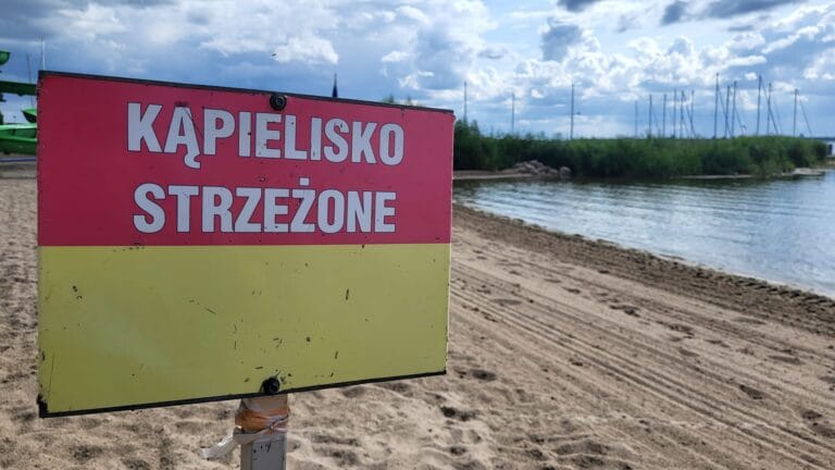 Plaża w Lubczynie zamknięta
