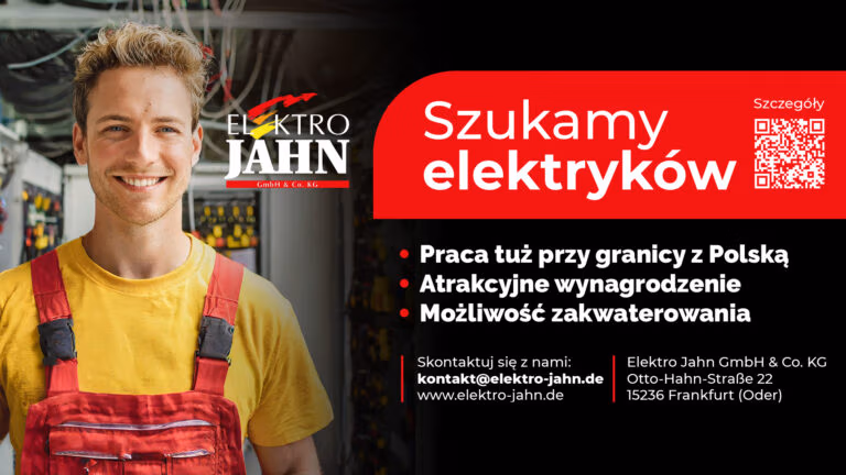 Niemiecka firma tuż przy granicy szuka polskich elektryków!