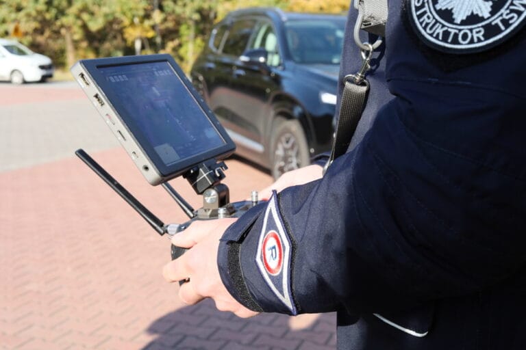 Goleniowska Policja z dronem w akcji