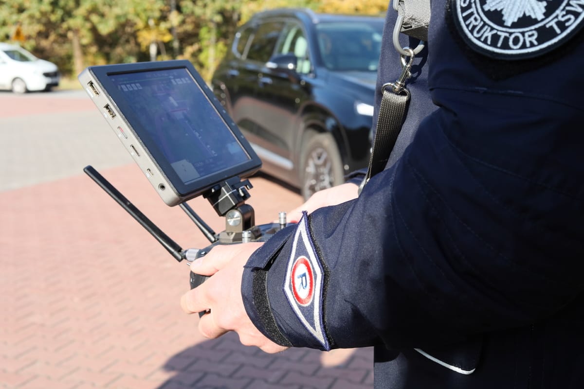Dron i policja Goleniów