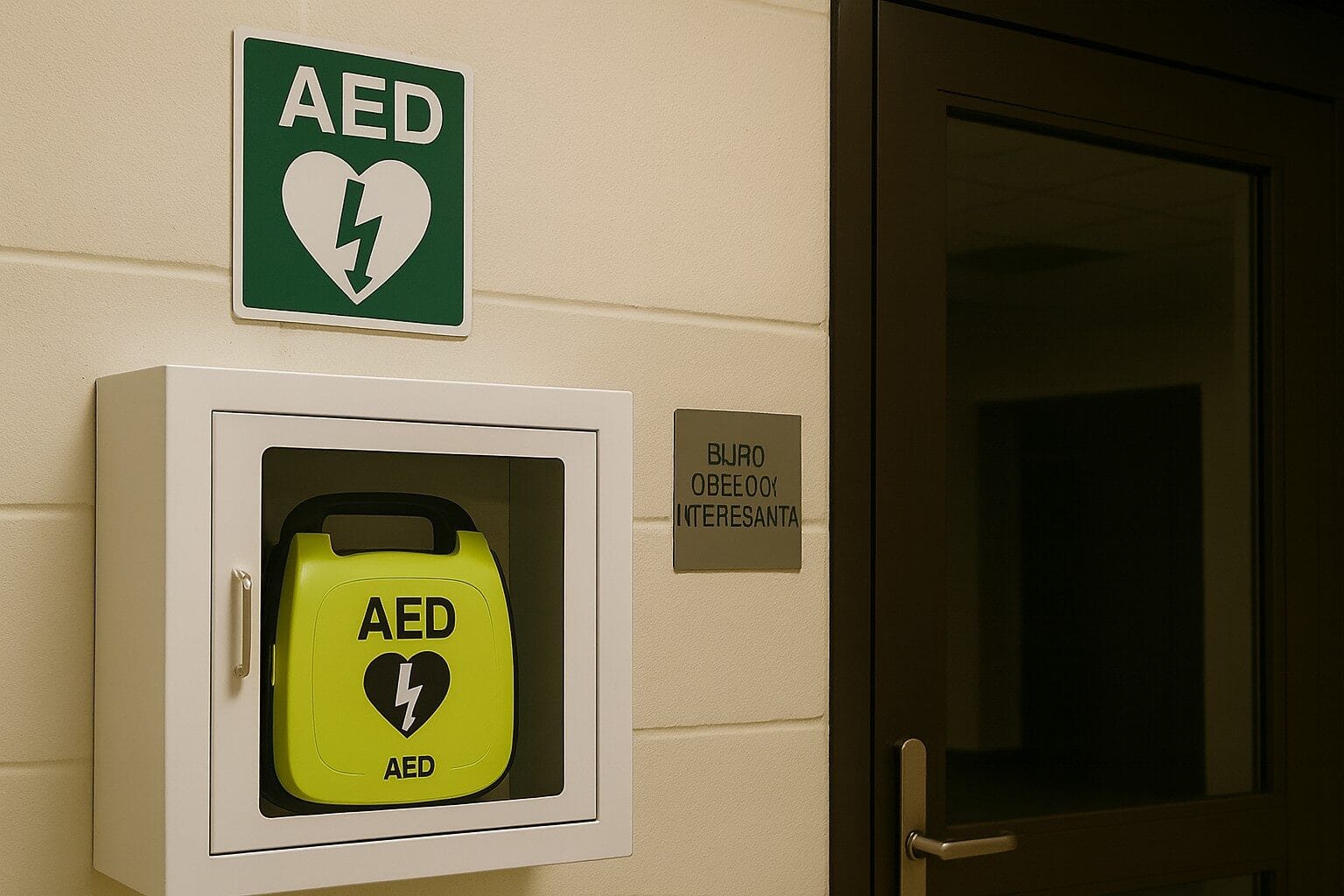 AED za drzwiami urzędu. Po 20.00 w tym miejscu ratunku nie znajdziesz AED
